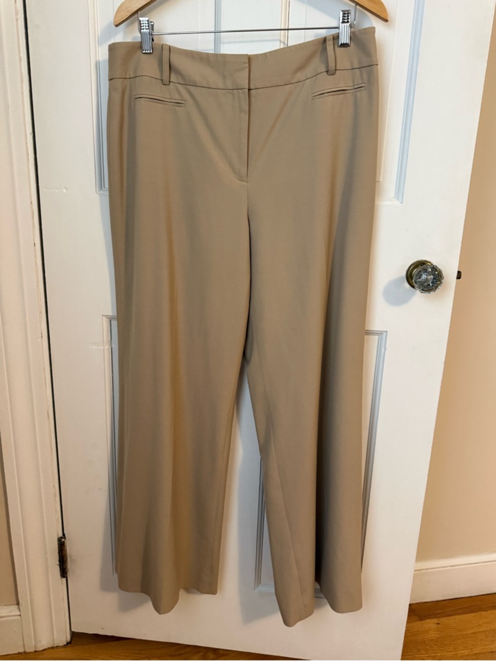 LOFT Classic Women's Wide-Leg Dress Pants in Beige